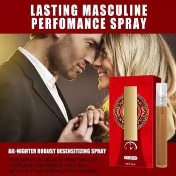 6 мл Премиум-спрей для задержки эякуляции Универсальный, повышающий сексуальную выносливость, благоприятный для кожи мужской спрей для задержки эякуляции для наружного применения 6ML