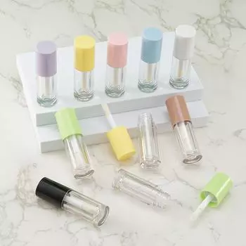 6 мл пустой тюбик для блеска для губ, пластиковые многоразовые бутылки, контейнер для жидкой помады, образец блеска для губ, косметический тюбик белый