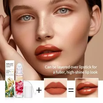 6 мл Real Flower Roller Lip Oil, питательный и увлажняющий цветочный бальзам для губ, глубокий уход за губами #1 mango