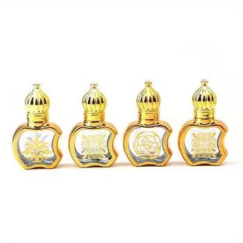 6 мл Роскошный золотой роликовый флакон с эфирным маслом, многоразовый флакон для духов, стеклянный роликовый флакон с эфирным маслом, косметический контейнер золотистый