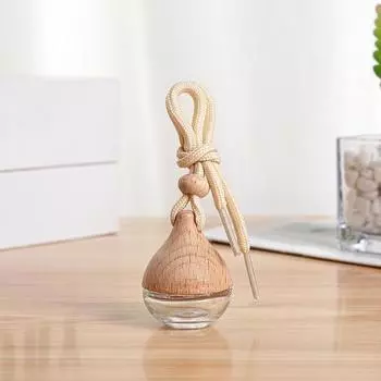 6 мл стеклянный автомобильный флакон для духов в форме капли воды со шнурком, внутренняя прозрачная пустая бутылка для ароматерапии, автомобильные аксессуары One Size 1pc бежевый