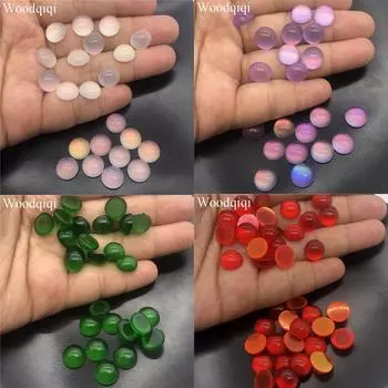 6 мм/10 мм 50 шт. смоляные светочувствительные круглые кольца кошачий глаз лицо свободные бусины изготовление ювелирных изделий ювелирные аксессуары DIY материал ручной работы 6mm белый