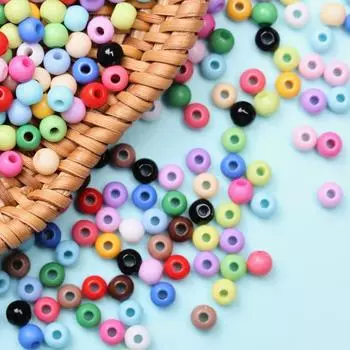 6 мм 200 шт. круглые акриловые однотонные свободные бусины, разноцветный материал для рукоделия, изготовления ювелирных изделий, ювелирные аксессуары ручной работы 10