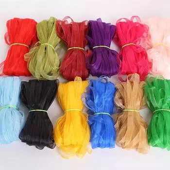 6 мм, 20 ярдов/рулон, шелковая прозрачная лента из органзы, изготовление рождественских лент своими руками для свадебной вечеринки бордовый