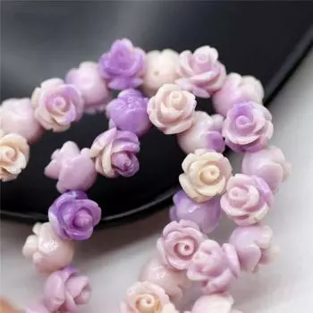 6 мм 20 шт./лот бусины в форме ракушки с тиснением в виде трехмерной маленькой розы для изготовления ювелирных изделий своими руками ожерелье браслет ювелирные аксессуары 20pcs/Pack 6mm