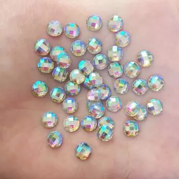 Круглые блестящие стразы для рукоделия, набор 300 шт 6mm