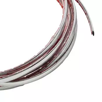 6 мм*3 метра серебристая хромированная полоса для автомобильной двери, молдинг, декоративная отделка, защитная накладка на край двери от царапин CHINA