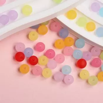 6 мм 80 шт. для изготовления ювелирных изделий, красочные акриловые бусины с глазурью, ювелирные изделия «сделай сам», браслеты, ожерелья, серьги, поделки, материал ручной работы 6mm 80Pcs