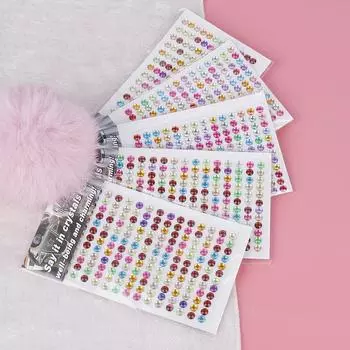 6 мм акриловые хрустальные стразы наклейки с бриллиантами и блестящими драгоценными камнями самоклеющиеся для скрапбукинга зелёный