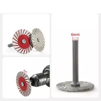 6 мм алмазная резка дисковая пила набор режущих дисков с оправкой для сверла дерево металл камень резка роторный инструмент красный