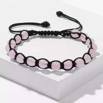 6 мм браслеты из розового кварца, натуральный камень, бусины, браслеты из говлита, малахитовые браслеты, плетеный браслет из веревки, женский ювелирный подарок Adjustable