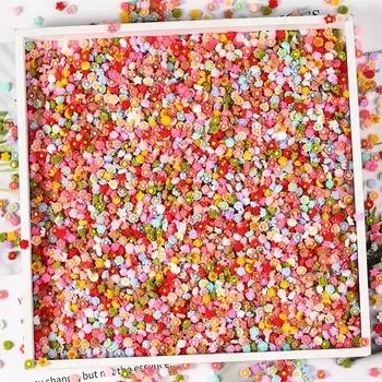 6 мм чехол для телефона Декоративные аксессуары Смола Маленький цветок Патч Освежающий материал Мини-пастораль 100 шт./упак. DIY Украшение ногтей Нежные ювелирные изделия Style D