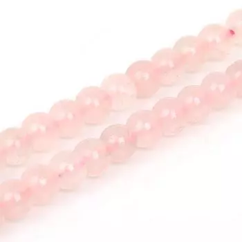 6 мм натуральные розовые хрустальные бусины, свободные круглые кварцевые бусины для изготовления ювелирных изделий, браслет, ожерелье, серьги 6mm approx 68pcs розовый