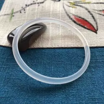 6 мм натуральный агат ледяной вид личи белый халцедон браслет модный браслет с изумрудом женский подарок 54MM