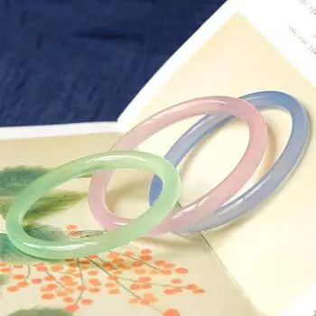 6 мм натуральный ледяной вид халцедона браслет модный агатовый браслет с подвесками нефритовый браслет женский подарок 54-56MM