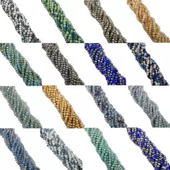 6 мм плоские стеклянные бусины многоцветные AB цвета высокое качество проставки DIY для браслета ожерелья изготовление свободных оптовых ювелирных изделий аксессуары 6mm