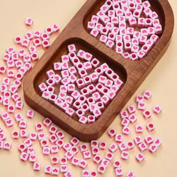 6 мм сосновые бусины 80 шт. бисерный материал акриловые кубические бусины DIY браслет ожерелье изготовление ювелирных изделий