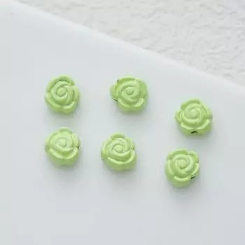 6 мм сплав цветные бусины роза бусины сделай сам ручной работы ожерелье браслет серьги ювелирные изделия сквозное отверстие цветочные аксессуары материал Ten.