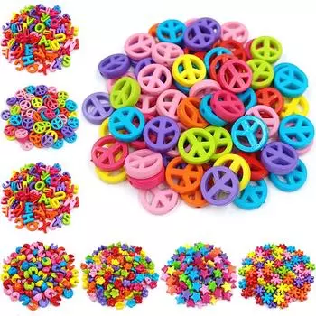 6 однотонных смешанных 3D-дизайнов, свободные бусины с отверстием, цветок, звезда, клубничная форма, сделай сам, созданные для изготовления ювелирных изделий, кулон, ювелирный аксессуар Geometry 11mm 30Pcs