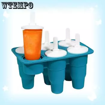 6 отделений DIY силиконовые формы для мороженого длинные инструменты для изготовления мороженого складные формы для выпечки шоколадного торта тёмно-синий