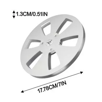 6 отверстий 7 дюймов катушка для звукозаписывающей ленты изгиб/износостойкость открытый рулон кассеты алюминиевый сплав катушка лента для Studer ReVox/TEAC/BASF чёрный