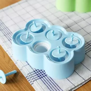6 отверстий крышка мультфильм DIY форма для мороженого замороженное изображение силиконовые высокого качества милые кухонные инструменты зелёный