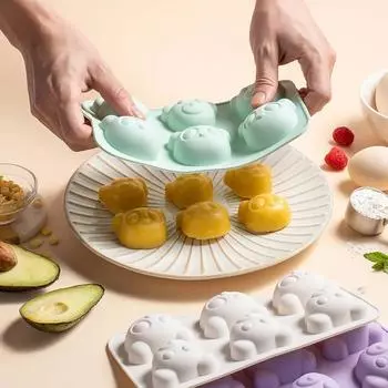 6 отверстий силиконовые 3D украшения шоколадная вечеринка DIY помадка выпечка кулинария украшения торта инструменты силиконовая форма фиолетовый