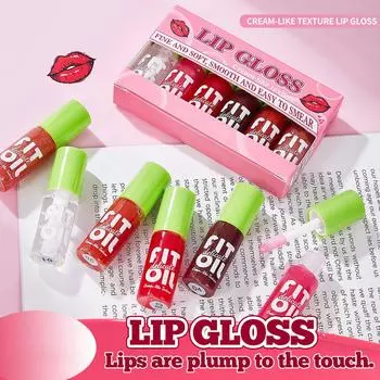 6 Packs Of Moisturizing Lip Glaze , Lip Gloss , Lip Oil Pearlescent , 6 Color Lip Oil Moisturizing Lip Oil Set , Lip Glaze Moisturizing 3.5ml*6 One Size