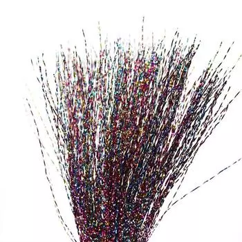 6 пакетов витой радуги Flashabou для мух, связывающих волокна, тройной хвостовой материал