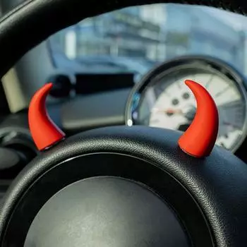 6 пар автомобильных наклеек на руль, Дьявол, привлекательный на звуковой сигнал, простая установка, стильный