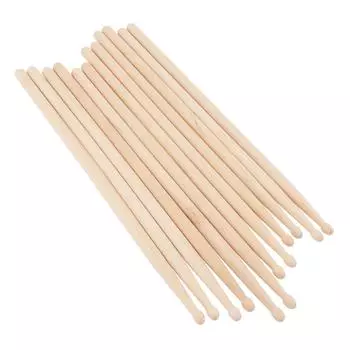 6 пар классических барабанных палочек из кленового дерева 5А для джазовых упражнений на барабанах