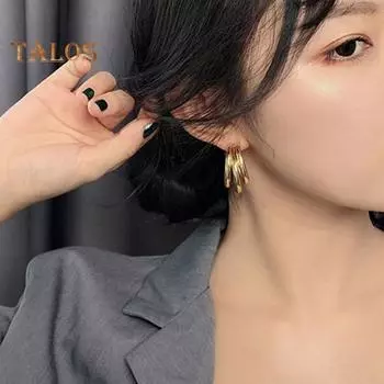 6 пар/компл. простые серьги-гвоздики со стразами, инкрустированные в форме бабочек, серьги-кольца, ювелирные изделия, подарок C