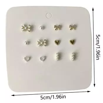 6 пар/комплект Design Sense Мини жемчужные бабочки бриллиантовые серьги наборы нежные изысканные ювелирные украшения серьги украшение для ушей