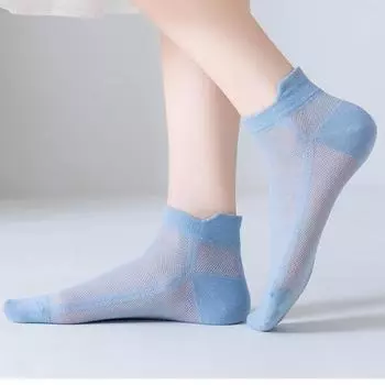 6 пар летних и осенних модных хлопковых женских тонких носков-лодочек, дышащих, с ажурными вставками, для женщин белый