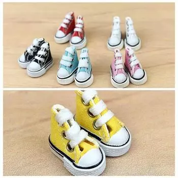 6 пар/лот 3,5 см парусиновая обувь для кукол Блайз повседневная обувь для кукольного домика Барби мини-обувь для 1/6 куклы BJD аксессуары игрушка разноцветный