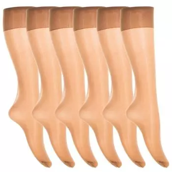 6 пар мини-чулок Marie Claire M коричневый