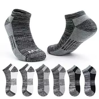 6 пар мужских и женских носков для бега, спорта, фитнеса, амортизации и прыжков со скакалкой, с толстой петлей 6 pairs белый