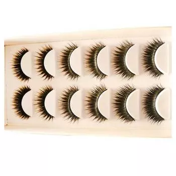 6 пар натуральных накладных ресниц ручной работы