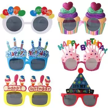 6 пар очков для вечеринки по случаю дня рождения, реквизит на день рождения, забавные солнцезащитные очки для вечеринок