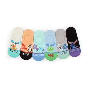 (6 пар) Официально лицензированные носки Disney для персонажей Микки Маус пух WC16 M