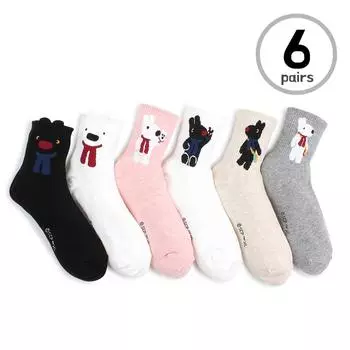 (6 пар) официальных носков для экипажа Gaspard And Lisa IN16 23cm - 26cm