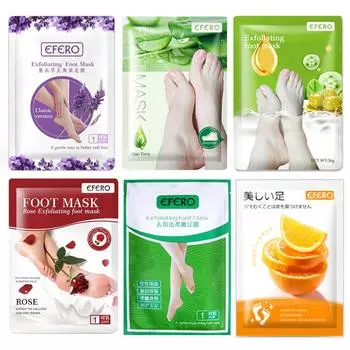 6 пар отшелушивающих масок для ног, маска для пилинга ног, спа-носки, гладкая маска для удаления омертвевшей кожи, увлажняющая, отбеливающая маска для ног