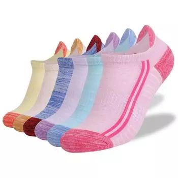 6 пар профессиональных носков для бега для женщин/мужчин, для спорта на открытом воздухе, дышащие, утолщенные, с амортизацией, для фитнеса, походов, с низким вырезом, короткие носки до щиколотки S US 5-8 EU35-39