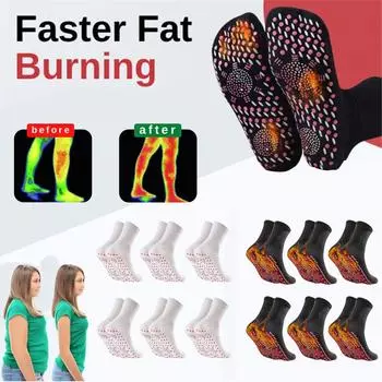 6 пар самонагревающихся носков. Зимние обогревающие носки. Теплые зимние носки. One Size чёрный