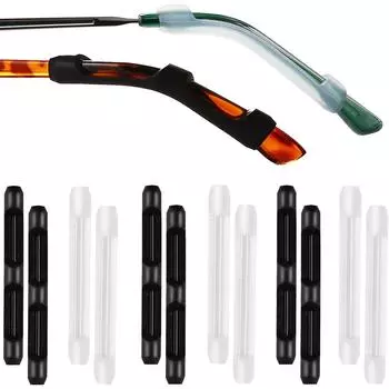 6 пар силиконовых подушечек для ушей для очков, противоскользящие, эластичные, удобные фиксаторы для очков