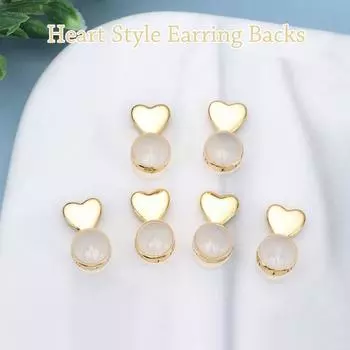 6 пар силиконовых серег в виде сердечек, резиновые надежные подъемники для сережек, тяжелые шпильки и серьги 12pcs золотой