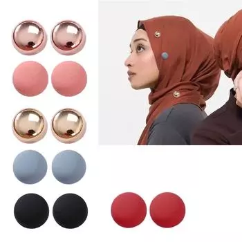 6 пар удобных креплений для хиджаба, простые в использовании мусульманские швейные принадлежности, магнитный зажим для шарфа хиджаба, подходящий для шарфов B