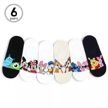 (6 пар) Женские носки Disney Soulmate No Show GA16 23cm - 26cm
