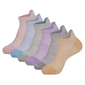 6 пар женских хлопковых носков для бега, весенне-летние тонкие дышащие невидимые носки-лодочки с низким вырезом EU 38-45 US 8-12