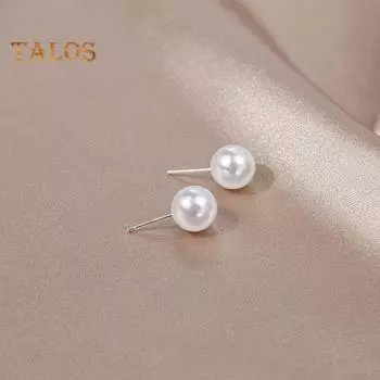 6 пар женских серег-гвоздиков, круглые серьги-гвоздики из искусственного жемчуга, гладкие легкие серьги-гвоздики для вечеринок и выпускных вечеринок, женские украшения для ушей Sets